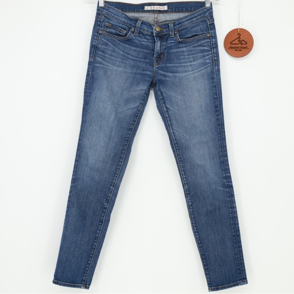 J Brand Skinny‎ Jeans Medium Wash Whiskered Denim Size 27 Casual Minimalist